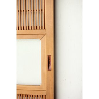 障子枠付 白木格子戸　L1102 