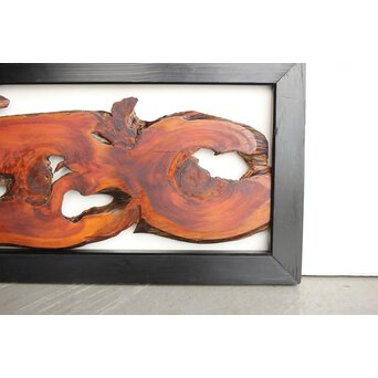 松一枚板 自然木欄間 2枚1組　R0322 