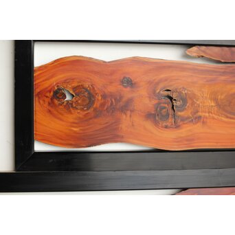 松一枚板 自然木欄間 2枚1組　R0322 