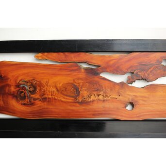 松一枚板 自然木欄間 2枚1組　R0322 