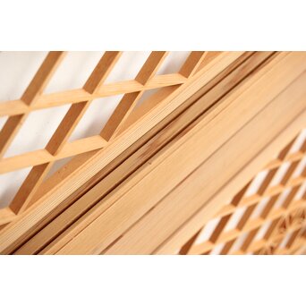 散らし組子欄間 2枚1組　R0323 ガラス用の溝あり