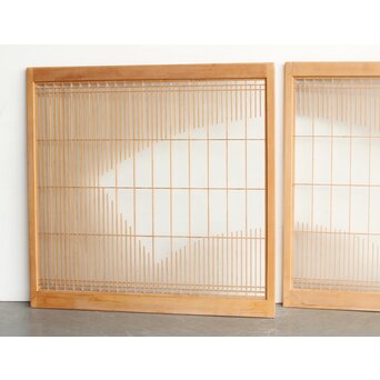 扇 両面ガラス組子書院 2枚1組　R0324 