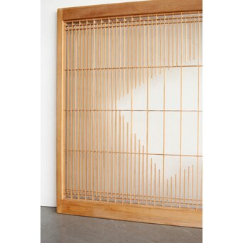 扇 両面ガラス組子書院 2枚1組　R0324 