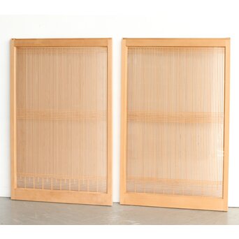 両面ガラス 繊細組子格子書院 2枚1組　R0326 B面　両面使用