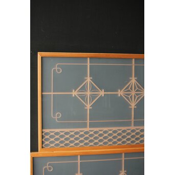 ガラス入 曲木組子S 2枚1組　R0338 