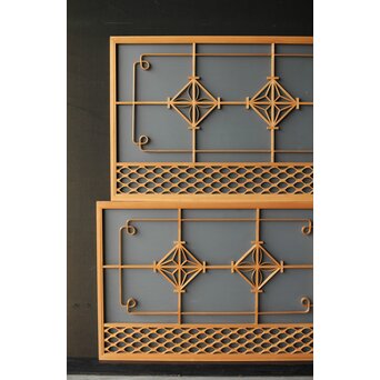 ガラス入 曲木組子S 2枚1組　R0338 