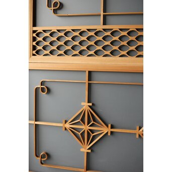 ガラス入 曲木組子S 2枚1組　R0338 