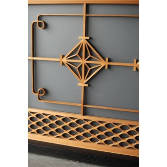 ガラス入 曲木組子S 2枚1組　R0338 