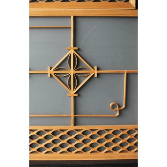 ガラス入 曲木組子M 2枚1組　R0339 