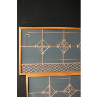 ガラス入 曲木組子M 2枚1組　R0339 