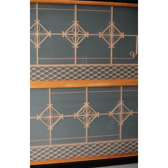 ガラス入 曲木組子M 2枚1組　R0339 