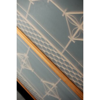 ガラス入 曲木組子M 2枚1組　R0339 