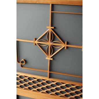 ガラス入 曲木組子M 2枚1組　R0339 