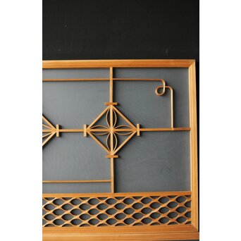 ガラス入 曲木組子M 2枚1組　R0339 