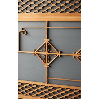 ガラス入 曲木組子M 2枚1組　R0339 