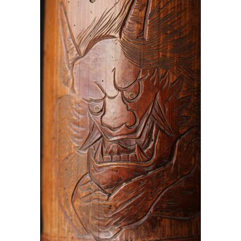 雷様 竹柱掛　U336 