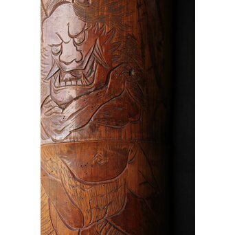 雷様 竹柱掛　U336 