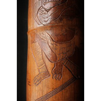 雷様 竹柱掛　U336 