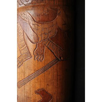 雷様 竹柱掛　U336 