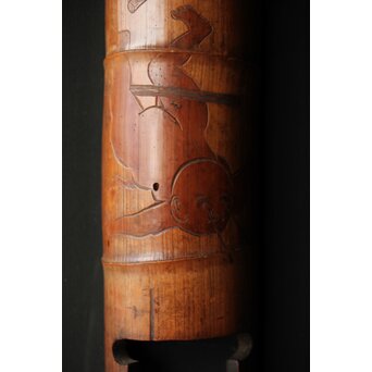 雷様 竹柱掛　U336 