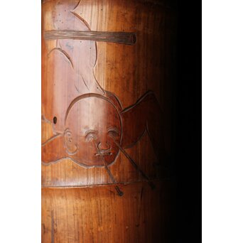 雷様 竹柱掛　U336 