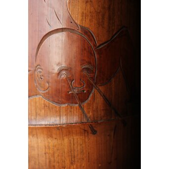 雷様 竹柱掛　U336 