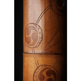 雷様 竹柱掛　U336 