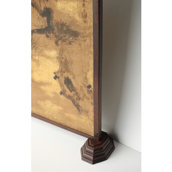 狩野派 倣 吉村周山/田島泰寛 合作 衝立表装　Z436 