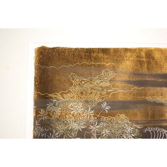 現代抽象画家 今井俊満 シルクスクリーン 20号大作 直筆サイン 金箔仕様 額装　Z437 