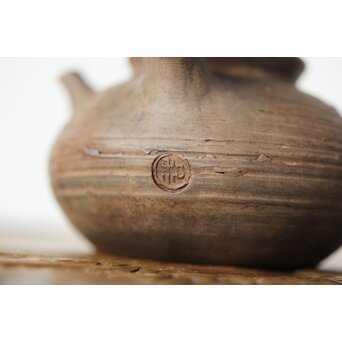 米和亭造 刷毛目 白泥急須　P419 