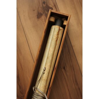 倣 谷文晁 霊芝図 絹本軸装　Z439 