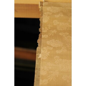 倣 谷文晁 霊芝図 絹本軸装　Z439 