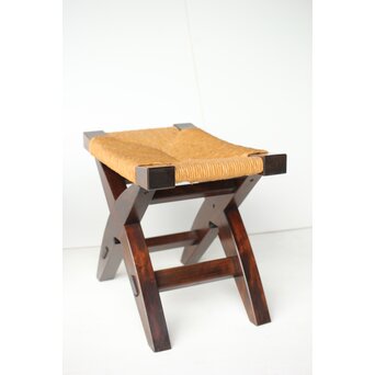 松本民芸家具 ラッシチェアー 222型鞍型スツール 2脚1組　T461 