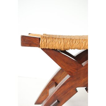 松本民芸家具 ラッシチェアー 222型鞍型スツール 2脚1組　T461 