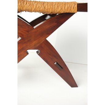 松本民芸家具 ラッシチェアー 222型鞍型スツール 2脚1組　T461 