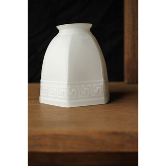 幾何学紋 プレスガラス六角照明　A074 