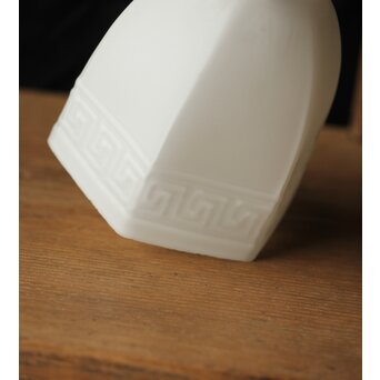 幾何学紋 プレスガラス六角照明　A074 