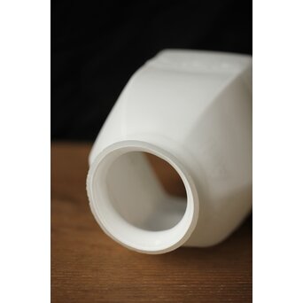 幾何学紋 プレスガラス六角照明　A074 