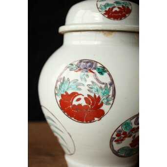 古伊万里色絵 蓋物/茶壺　P421 