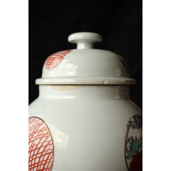 古伊万里色絵 蓋物/茶壺　P421 