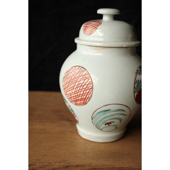 古伊万里色絵 蓋物/茶壺　P421 