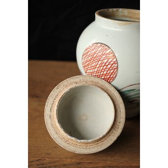 古伊万里色絵 蓋物/茶壺　P421 
