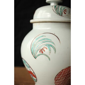 古伊万里色絵 蓋物/茶壺　P421 