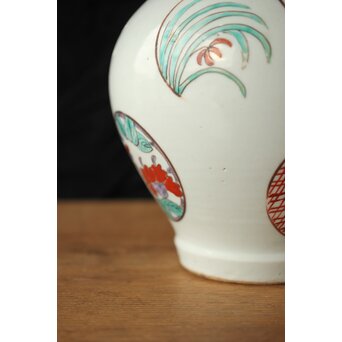 古伊万里色絵 蓋物/茶壺　P421 