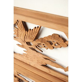 中型木彫欄間 2枚1組　R0340 