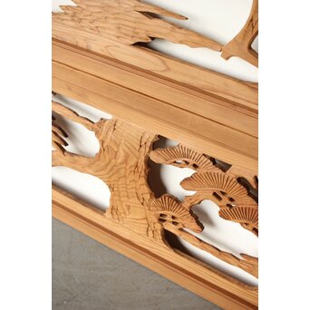 中型木彫欄間 2枚1組　R0340 