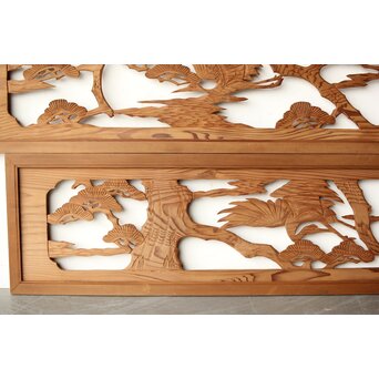 中型木彫欄間 2枚1組　R0340 