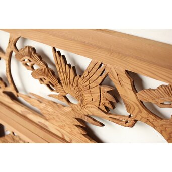 中型木彫欄間 2枚1組　R0340 