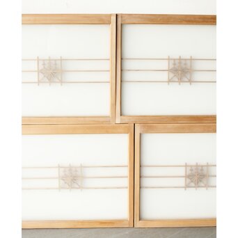 ガラス入 桐組子引戸L 4枚1組　R0348 