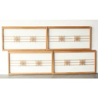 ガラス入 桐組子引戸L 4枚1組　R0348